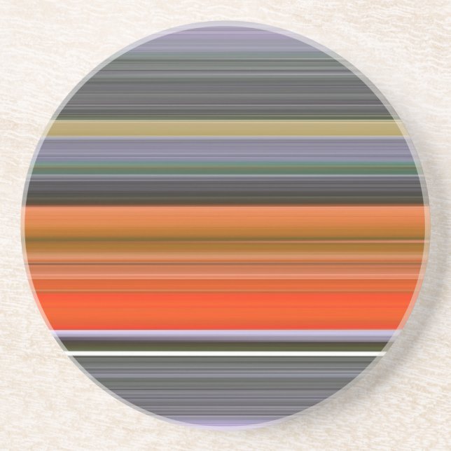 Abstrakte Nummer 1: Orange und Grau Sandstein Untersetzer (Vorne)