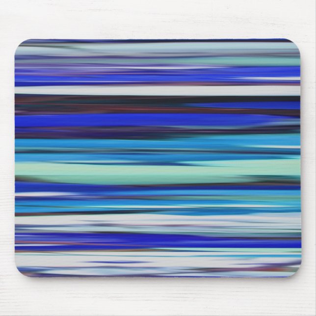 Abstrakte Nummer 2: Blaue Unschärfe Mousepad (Vorne)
