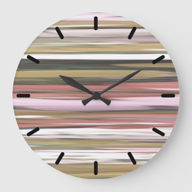 Abstrakte Nummer 2: Herbstfarben im Herbst verschw Große Wanduhr (Vorderseite)