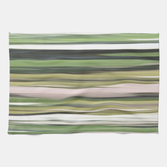 Abstrakte Nummer 2: Olive green verschwur Küchentuch (Horizontal)
