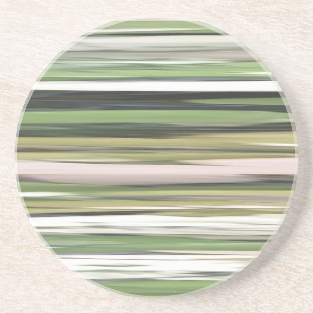 Abstrakte Nummer 2: Olive green verschwur Sandstein Untersetzer (Vorne)
