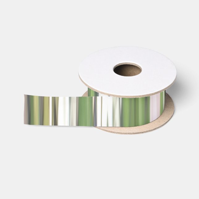 Abstrakte Nummer 2: Olive green verschwur Satinband (Spule)
