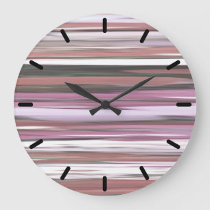 Abstrakte Nummer 2: Rosa Unschärfe Große Wanduhr