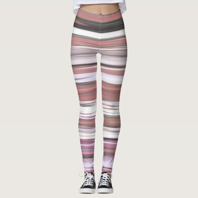 Abstrakte Nummer 2: Rosa Unschärfe Leggings (Vorderseite)