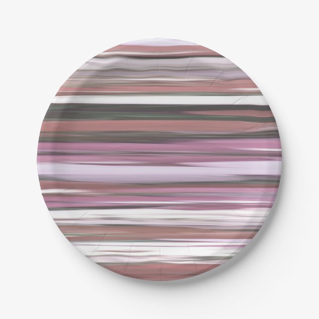 Abstrakte Nummer 2: Rosa Unschärfe Pappteller (Vorderseite)