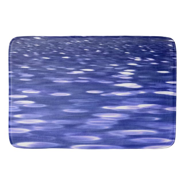 Abstrakte Nummer 3: Blauschimmer Badematte (Vorderseite)