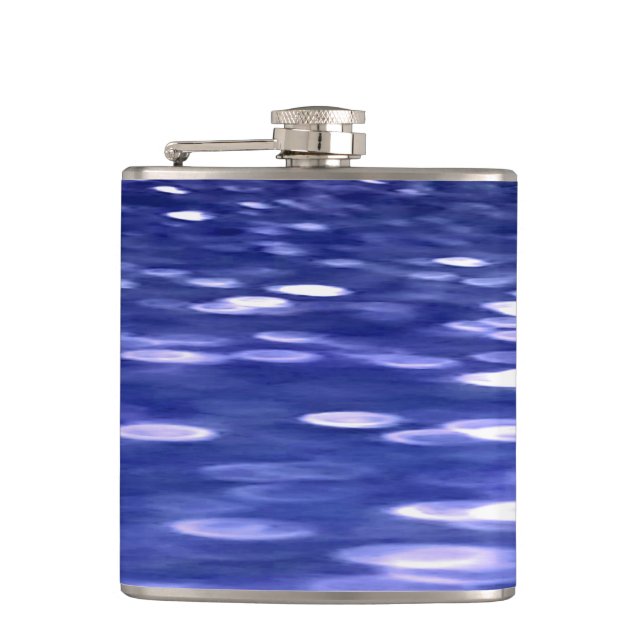 Abstrakte Nummer 3: Blauschimmer Flachmann (Vorderseite)