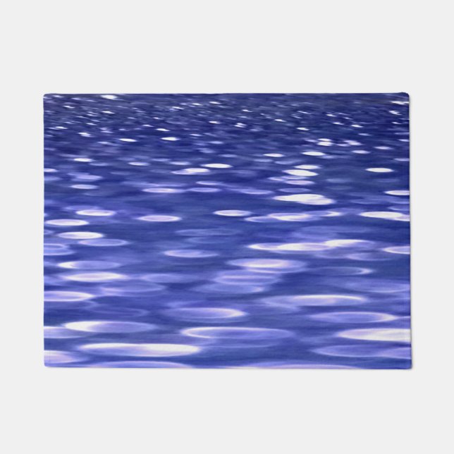 Abstrakte Nummer 3: Blauschimmer Fußmatte (Vorderseite)