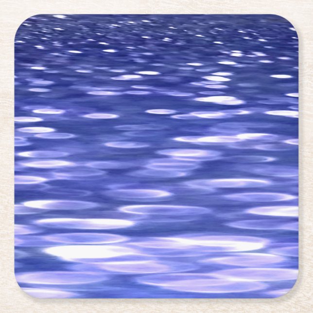 Abstrakte Nummer 3: Blauschimmer Rechteckiger Pappuntersetzer (Vorderseite)