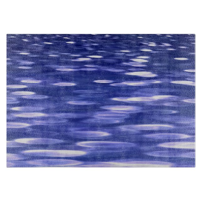 Abstrakte Nummer 3: Blauschimmer Schneidebrett (Vorderseite)