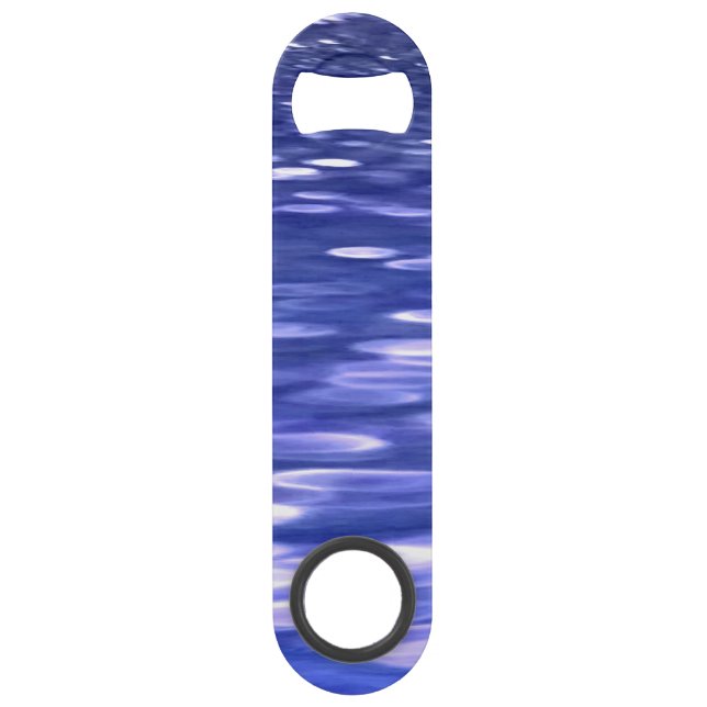 Abstrakte Nummer 3: Blauschimmer Speedflaschenöffner (Vorderseite)