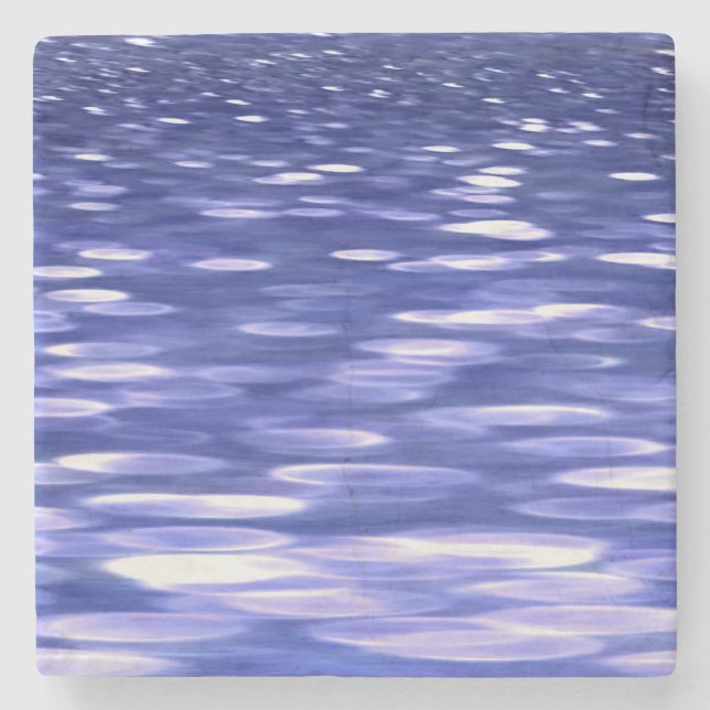Abstrakte Nummer 3: Blauschimmer Steinuntersetzer (Vorderseite)