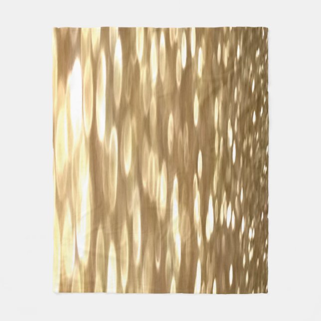 Abstrakte Nummer 3: Goldschimmer Fleecedecke (Vorderseite)