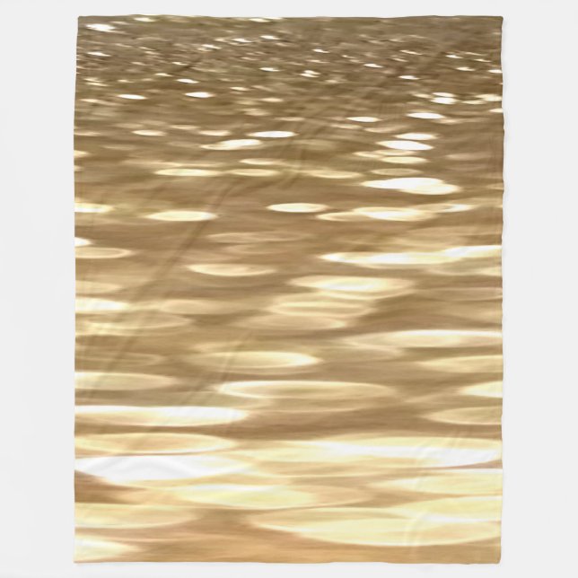 Abstrakte Nummer 3: Goldschimmer Fleecedecke (Vorderseite)