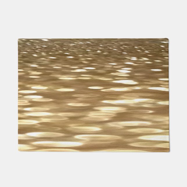 Abstrakte Nummer 3: Goldschimmer Fußmatte (Vorderseite)