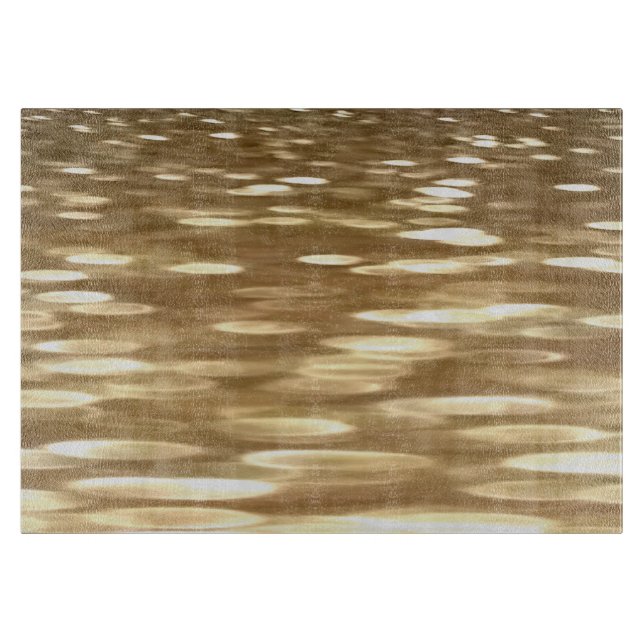 Abstrakte Nummer 3: Goldschimmer Schneidebrett (Vorderseite)
