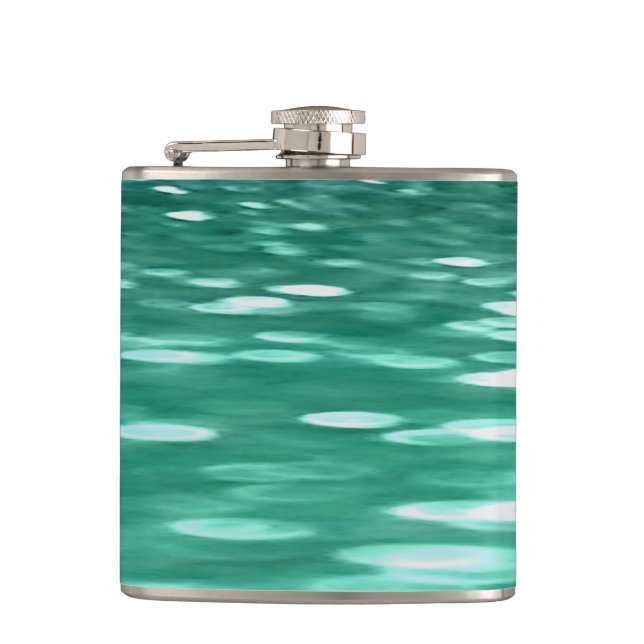 Abstrakte Nummer 3: Green Shimmer Flachmann (Vorderseite)