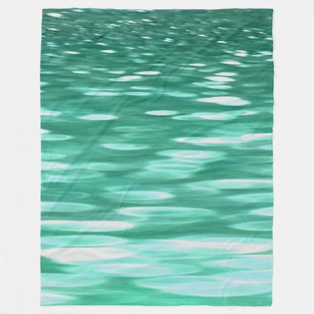 Abstrakte Nummer 3: Green Shimmer Fleecedecke (Vorderseite)