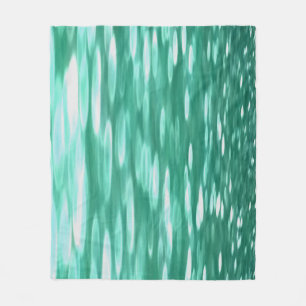 Abstrakte Nummer 3: Green Shimmer Fleecedecke
