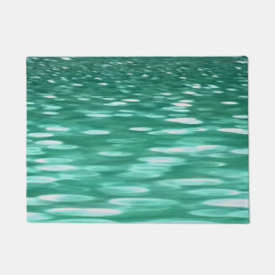 Abstrakte Nummer 3: Green Shimmer Fußmatte