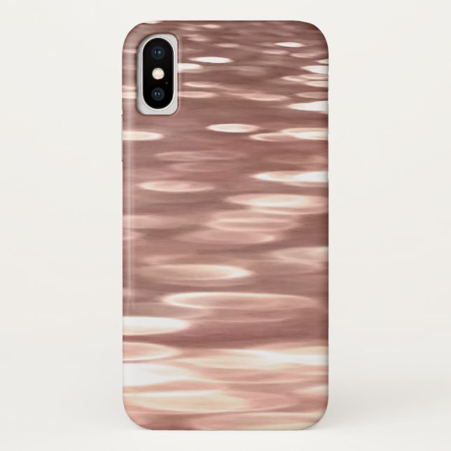 Abstrakte Nummer 3: Kupfer-Rose-Goldschimmer Case-Mate iPhone Hülle (Rückseite)