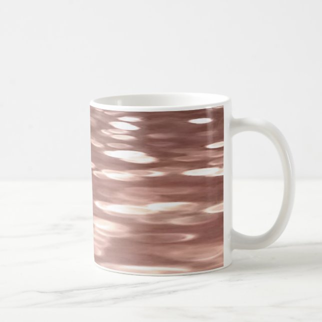 Abstrakte Nummer 3: Kupfer-Rose-Goldschimmer Kaffeetasse (Rechts)