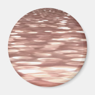 Abstrakte Nummer 3: Kupfer-Rose-Goldschimmer Magnet
