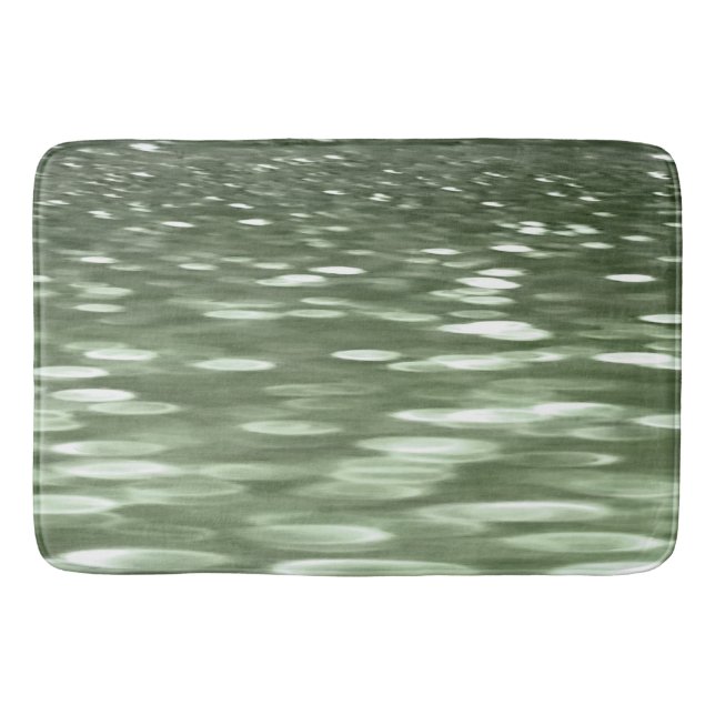 Abstrakte Nummer 3: Olive green verschwur Badematte (Vorderseite)