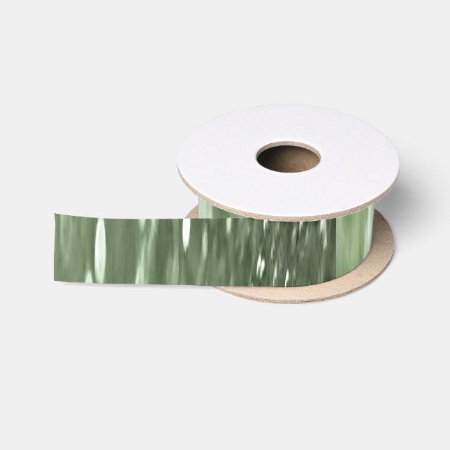 Abstrakte Nummer 3: Olive green verschwur Satinband (Spule)