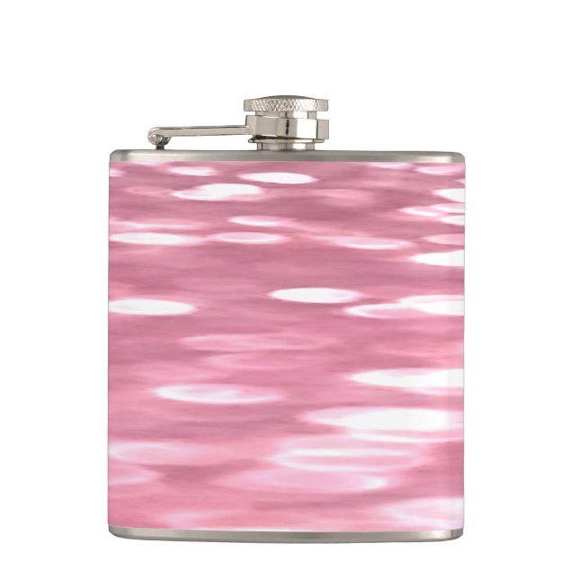 Abstrakte Nummer 3: Pink Shimmer Flachmann (Vorderseite)