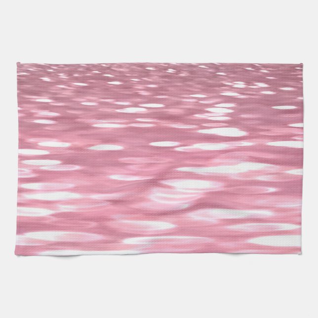 Abstrakte Nummer 3: Pink Shimmer Geschirrtuch (Horizontal)