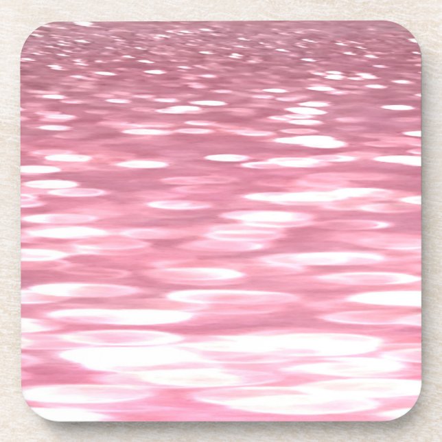 Abstrakte Nummer 3: Pink Shimmer Untersetzer (Vorderseite)