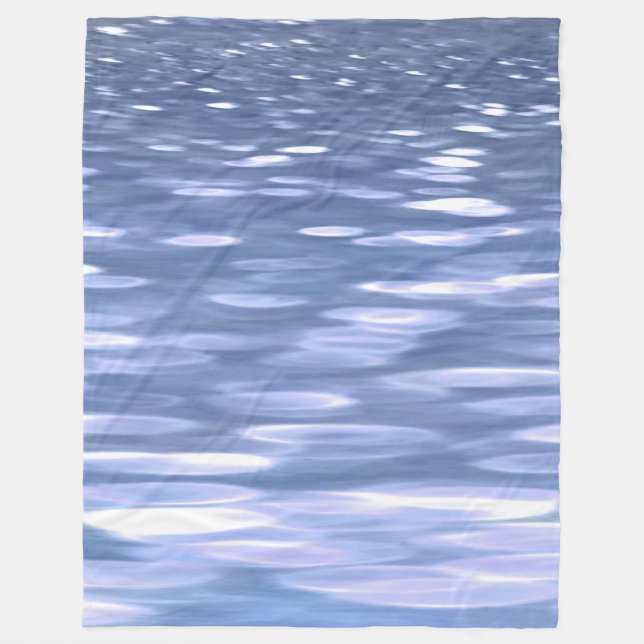 Abstrakte Nummer 3: Pulverblau-Schimmer Fleecedecke (Vorderseite)