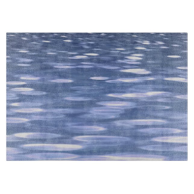 Abstrakte Nummer 3: Pulverblau-Schimmer Schneidebrett (Vorderseite)
