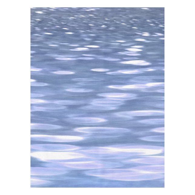 Abstrakte Nummer 3: Pulverblau-Schimmer Tischdecke (Vorderseite)