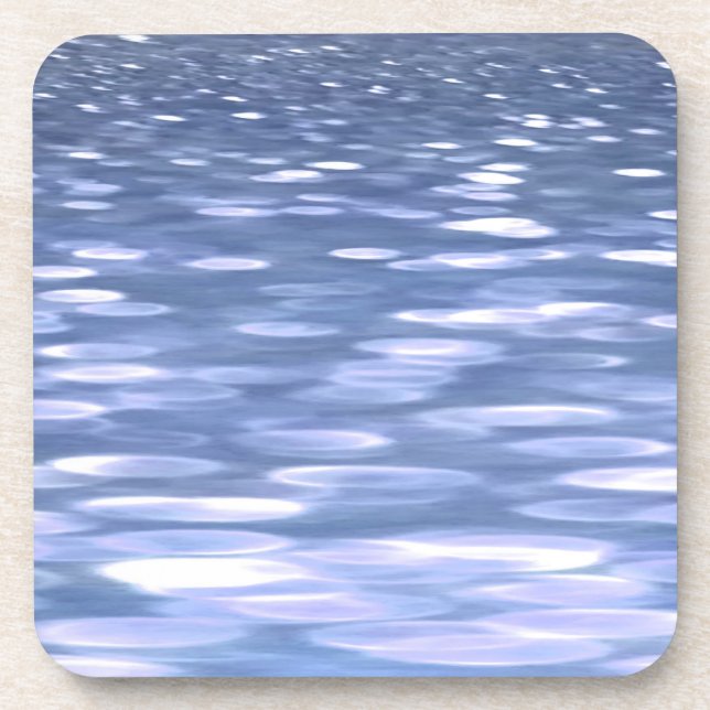 Abstrakte Nummer 3: Pulverblau-Schimmer Untersetzer (Vorderseite)
