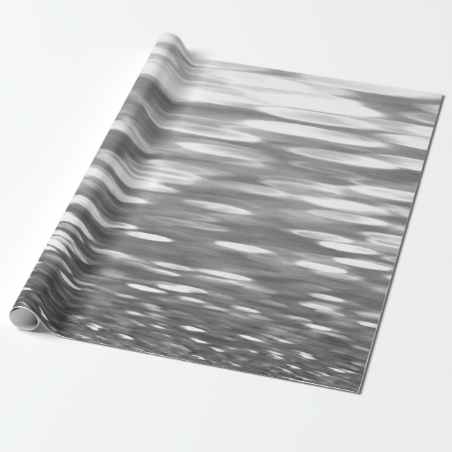 Abstrakte Nummer 3: Silbergrauer Schimmer Geschenkpapier (Ungerollt)