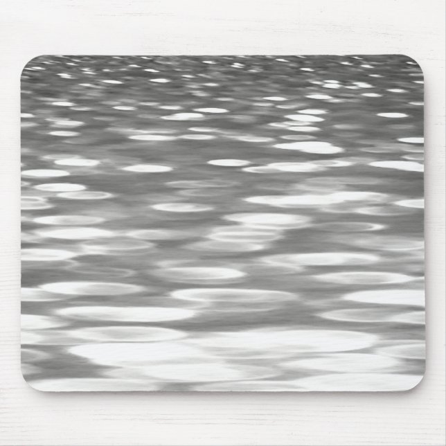 Abstrakte Nummer 3: Silbergrauer Schimmer Mousepad (Vorne)