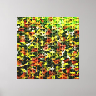 Abstrakte Öl- und Acrylmalerei auf Wicker 2 Leinwanddruck