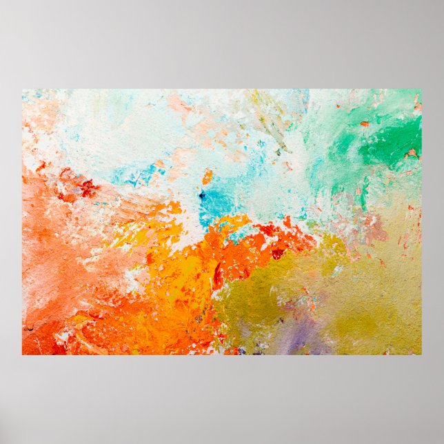 abstrakte Ölfarbe Textur auf Leinwand, Background  Poster (Vorne)