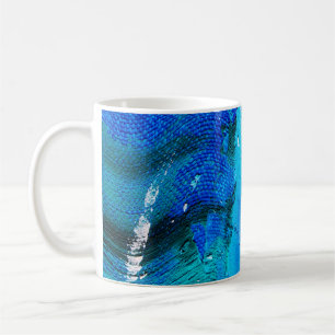 Abstrakte Ölfarbenstruktur auf Leinwand, Hintergru Kaffeetasse