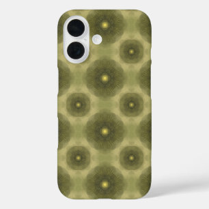 Abstrakte Olive Green Blume Nahtloses Muster iPhone 16 Hülle