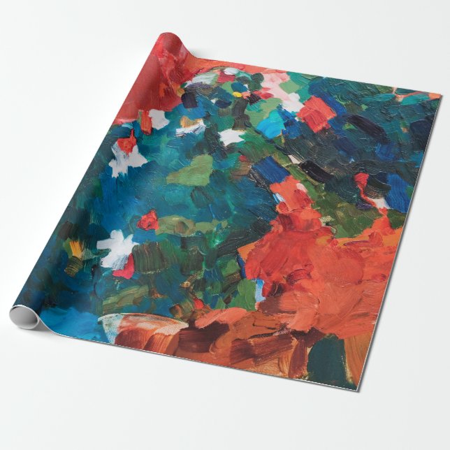 Abstrakte Ölmalerei auf Leinwand-Textur Geschenkpapier (Ungerollt)