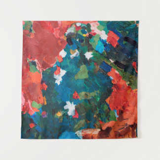 Abstrakte Ölmalerei auf Leinwand-Textur Wandteppich