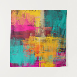 Abstrakte Ölmalerei, ausdrucksstarker Hintergrund. Wandteppich