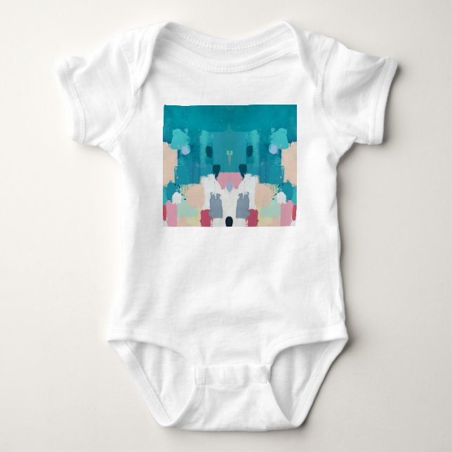 Abstrakte Ölmalerei, farbenfrohe Textur. Baby Strampler (Vorderseite)