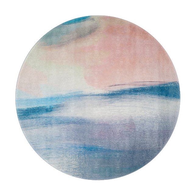 Abstrakte Ölmalerei, Leinwand-Textur. Schneidebrett (Vorderseite)