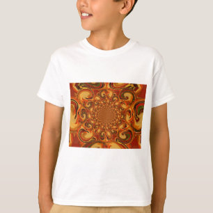 Abstrakte Orange-, Braun- und Grüntöne T-Shirt