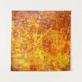Abstrakte orange Hintergrundtextur Betonwand,  Wandteppich