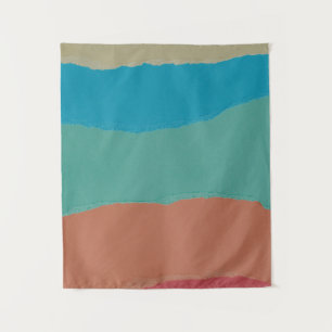 Abstrakte Orange- und Schwarzwalzmalerei Wandteppich